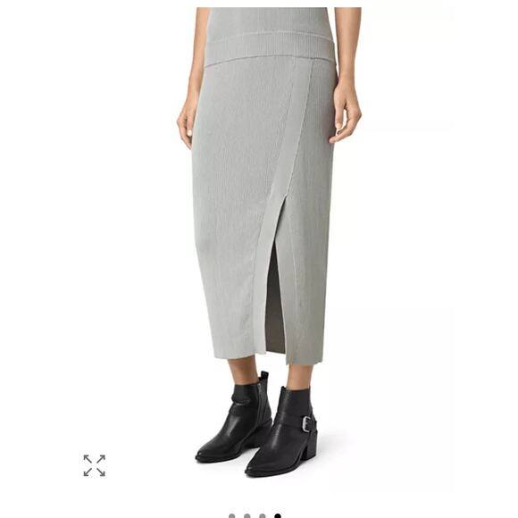 ALLSAINTS Rassa Ribbed drop waist sweater  Dress V-neck, sleeveless, small midi - Picture 13 of 13